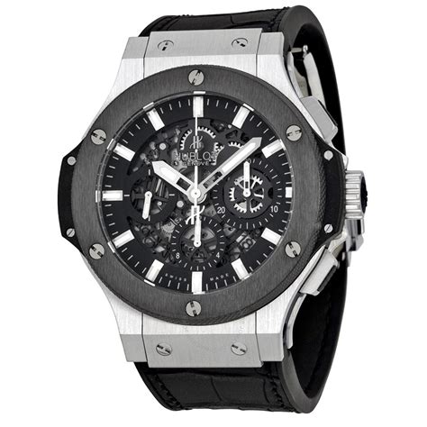 Hublot Big Bang Aero Chronograph Black Skeleton Dial Black